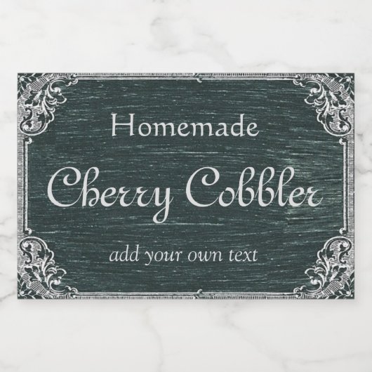 Verzierte benutzerdefinierte Textplatine Lebensmitteletikett (Einzelnes Label)