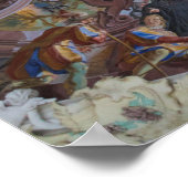 Verzierte Bibliotheksdeckendetails Poster (Ecke)