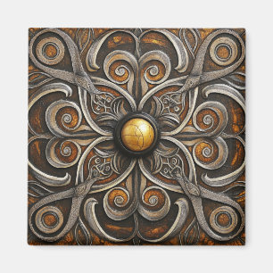 Verzierte Bildbearbeitung mit dem Goldenen Zentrum Magnet