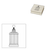 Verzierte Birdcage Art und Scrapbook Rubber-Briefm Gummistempel (Stempel)