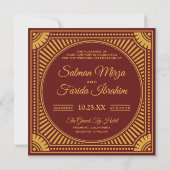 Verzierte Bismillah-Platz-Muslim-Hochzeitseinladun Einladung (Rückseite)