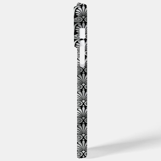 VERZIERTE BLACK & SILVER PATTER Case-Mate iPhone HÜLLE (Rückseite / Links)