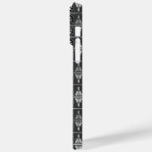 VERZIERTE BLACK & SILVER PATTER Case-Mate iPhone HÜLLE (Rückseite / Links)