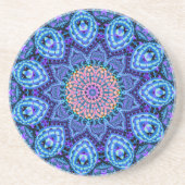 Verzierte blaue getränkeuntersetzer (Vorne)