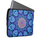 Verzierte blaue laptopschutzhülle (Vorne Rechts)