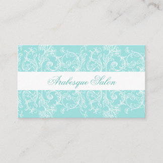 Verzierte blaue und weiße Visitenkarte