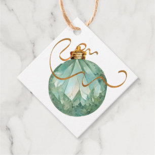 Verzierte Blue und Gold Weihnachtsgeschenk Tags Geschenkanhänger