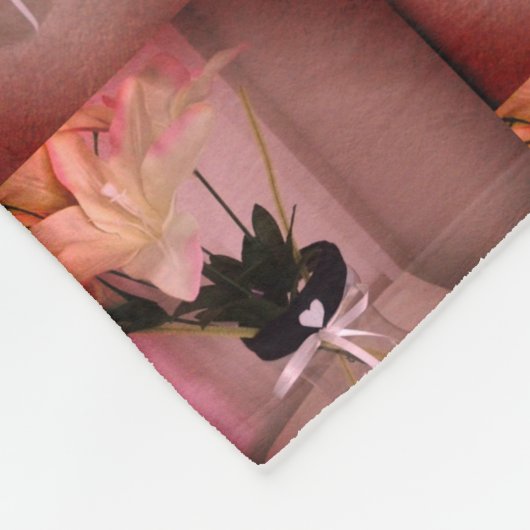 Verzierte Blume Abstrakt Fleecedecke (Ecke)