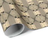 Verzierte Blume Abstrakt Geschenkpapier (Rolleneckpunkt)