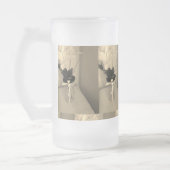 Verzierte Blume Abstrakt Mattglas Bierglas (Links)