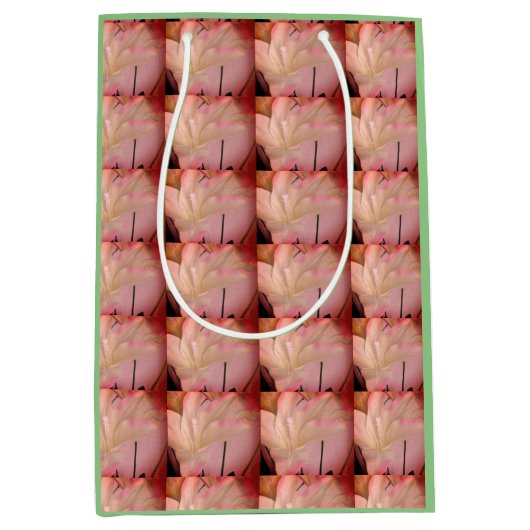 Verzierte Blume Abstrakt Mittlere Geschenktüte (Vorderseite)