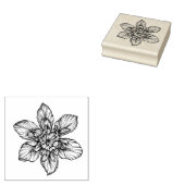 Verzierte Blume Briefmarke Gummistempel (Stempel)