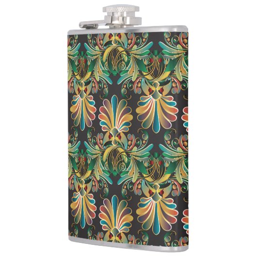 Verzierte Blume Flachmann (Links)