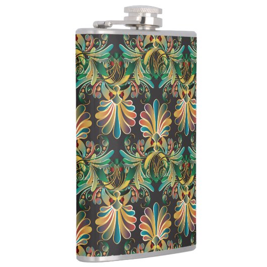 Verzierte Blume Flachmann (Rechts)