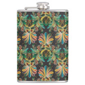 Verzierte Blume Flachmann (Vorderseite)