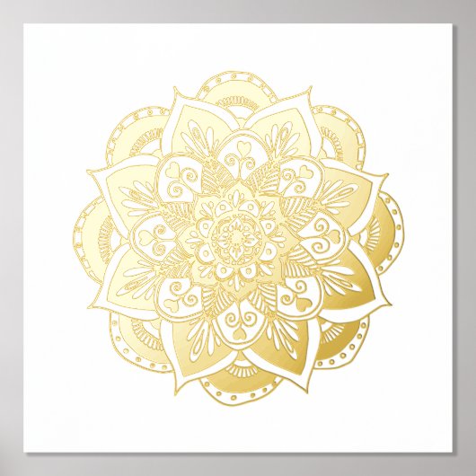 Verzierte Blume Mandala Foliendrucke (Vorderseite)