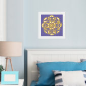 Verzierte Blume Mandala Lavendel Locarno Foliendrucke (In Situ (Schlafzimmer))