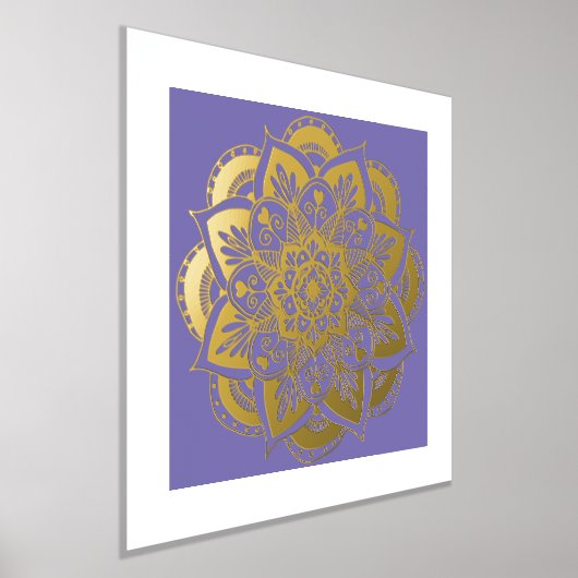 Verzierte Blume Mandala Lavendel Locarno Foliendrucke (Ablage )