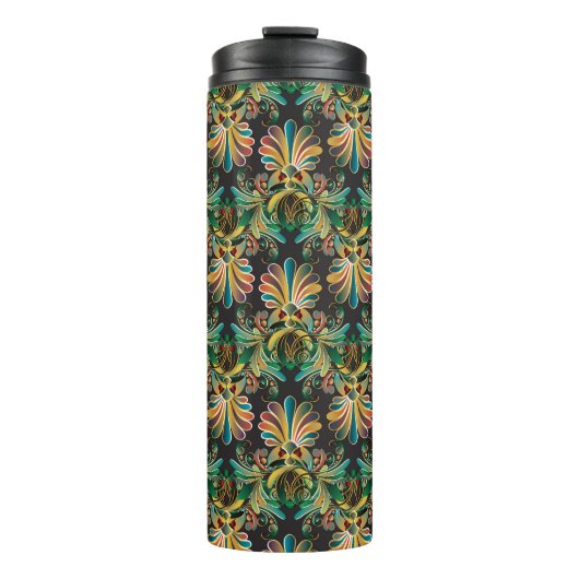 Verzierte Blume Thermosbecher (Vorderseite)