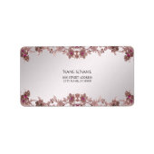 Verzierte Blumenbezugsanschrift Adressaufkleber (Vorne)