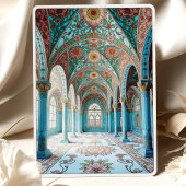 Verzierte blumengeschmückte islamische Hochzeit Einladung