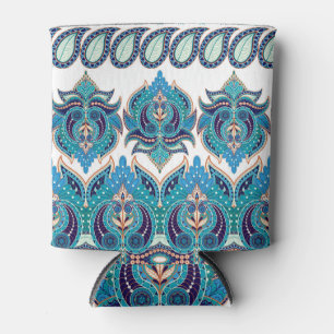 Verzierte Blumengrenzen: Vintages Paisley-Design Dosenkühler