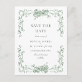 Verzierte Blumenhochzeit der Renaissance speichern Postkarte (Vorderseite)