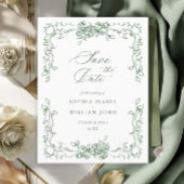 Verzierte Blumenhochzeit der Renaissance speichern Postkarte