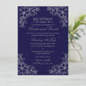 Verzierte Blumenhochzeit Einladung (Stehend Vorderseite)