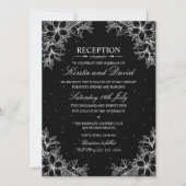 Verzierte Blumenhochzeit Einladung (Vorderseite)