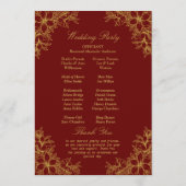 Verzierte Blumenhochzeit Programm (Rückseite)