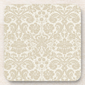 Verzierte Blumenkunst nouveau Musterbeige Untersetzer