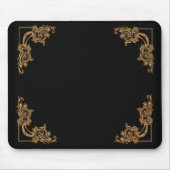 Verzierte Blumenstrudeldamastmuster-Mausunterlage Mousepad (Vorne)