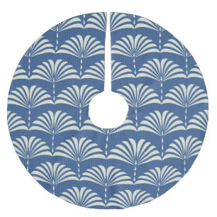 Verzierte Blüte: Abstrakte Art Déco. Polyester Weihnachtsbaumdecke