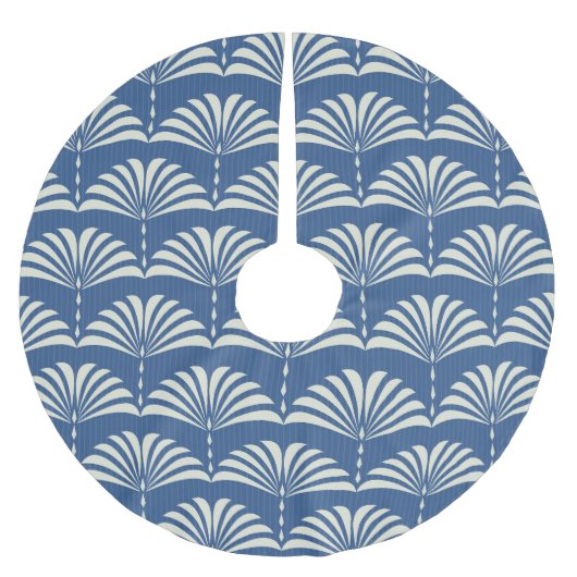 Verzierte Blüte: Abstrakte Art Déco. Polyester Weihnachtsbaumdecke (Vorderseite)