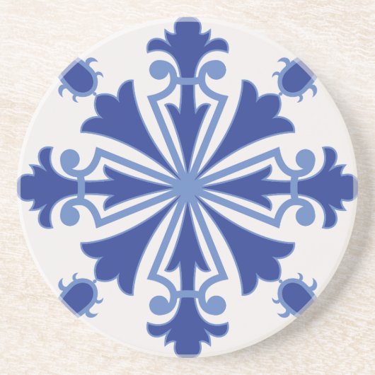 Verzierte Blüte Getränkeuntersetzer (Vorne)