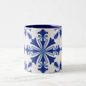 Verzierte Blüte Zweifarbige Tasse (Mittel)