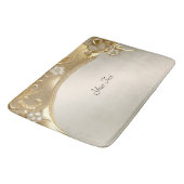 Verzierte Blütenmatte Badematte (Schrägansicht)