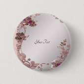 Verzierte Blütentaste Button (Vorderseite)