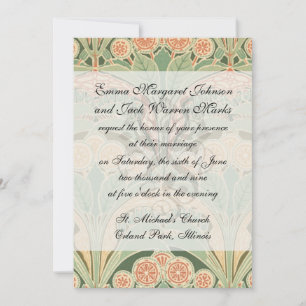 verzierte Bontanic Garden Art Nouveau Art Einladung