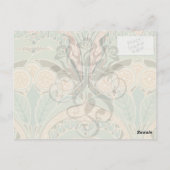 verzierte Bontanic Garden Art Nouveau Art Postkarte (Rückseite)