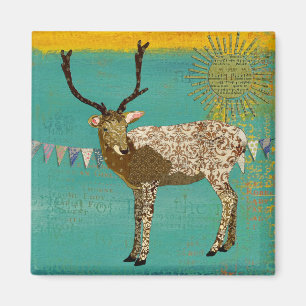 Verzierte Bronze-Schnalle Sunshine Teal Magnet