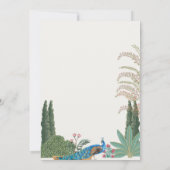 Verzierte Classy Yellow Green Indian Mehndi Zeremo Einladung (Rückseite)