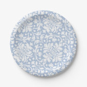 Verzierte Damaskus-Tile mit bleifreiem Blau Pappteller (Vorderseite)