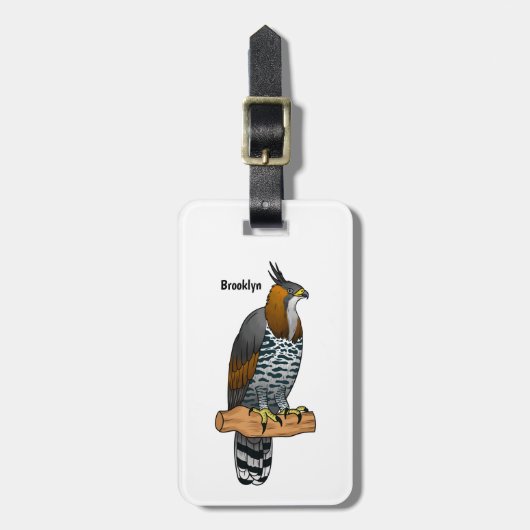 Verzierte Darstellung des Cartoon von Adlervögeln Gepäckanhänger (Vorderseite vertikal)