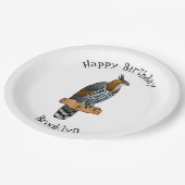 Verzierte Darstellung des Cartoon von Adlervögeln Pappteller (Schrägansicht)