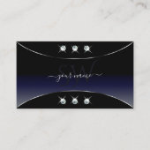 Verzierte Diamanten und Monogram Visitenkarte (Vorderseite)