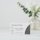 Verzierte, dunkelgraue Ziergegenstände Visitenkarte (Stehend Vorderseite)