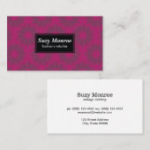 Verzierte Elemente (Magenta) Visitenkarte (Vorne/Hinten)