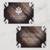 Verzierte Elemente / rustikales Holz Visitenkarte (Vorne/Hinten)